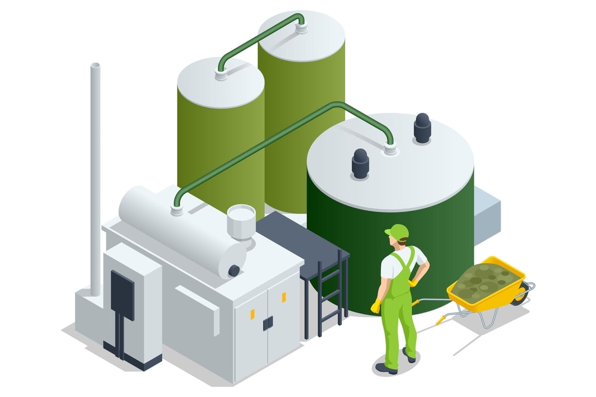 sistem producere energie din biomasa cu muncitor si rezervoare ecologice