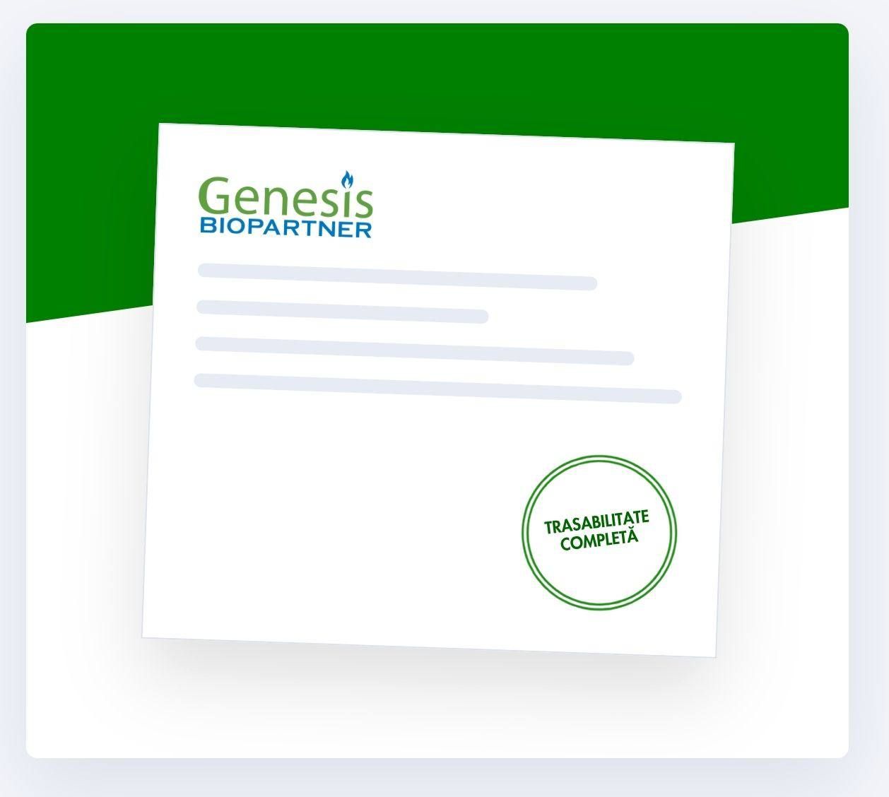 Genesis Biopartner - trasabilitate